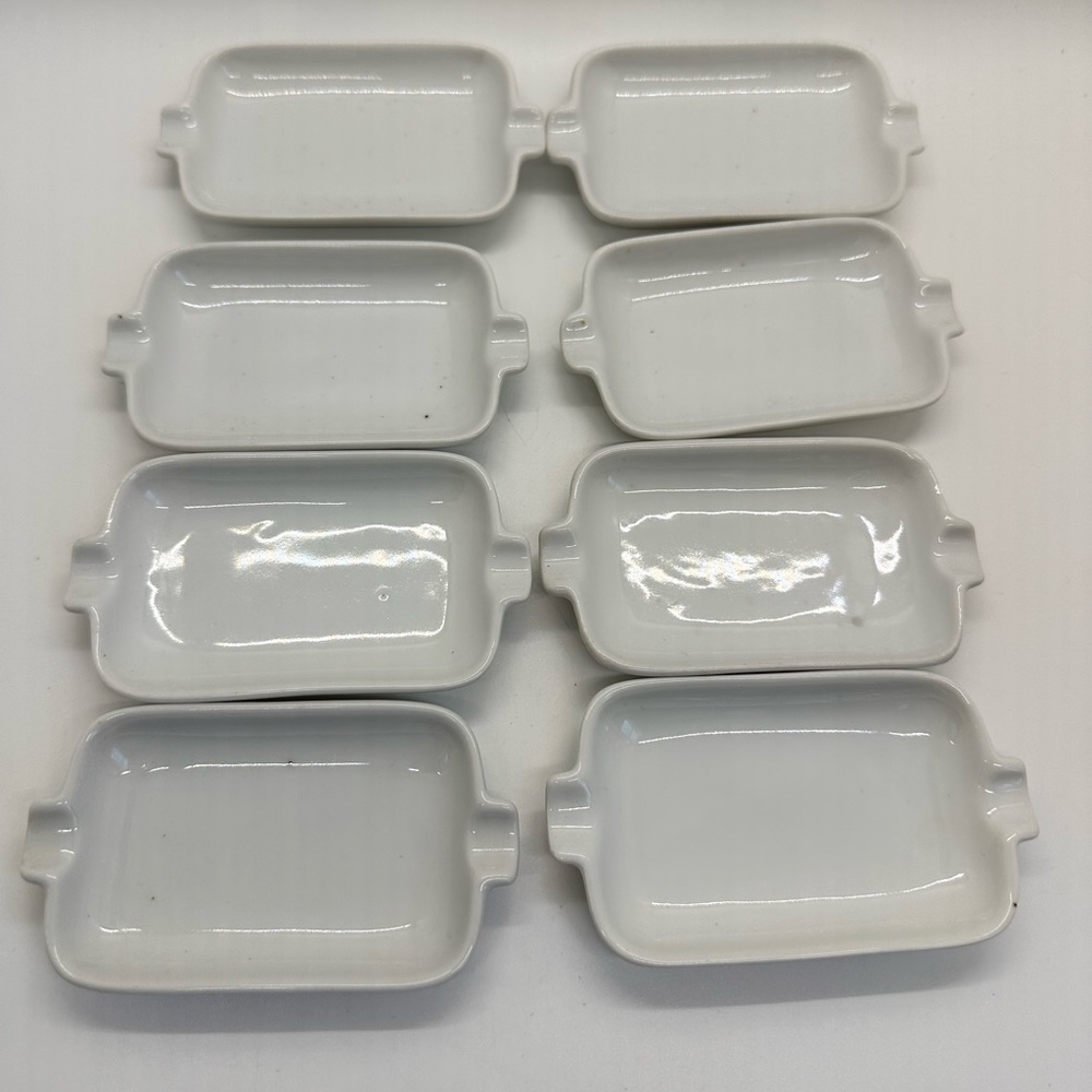 Vintage KONIGLICH PRIVILEGIERTE Porzellanfabrik TETTAU Mini Ceramic Ash Trays 8